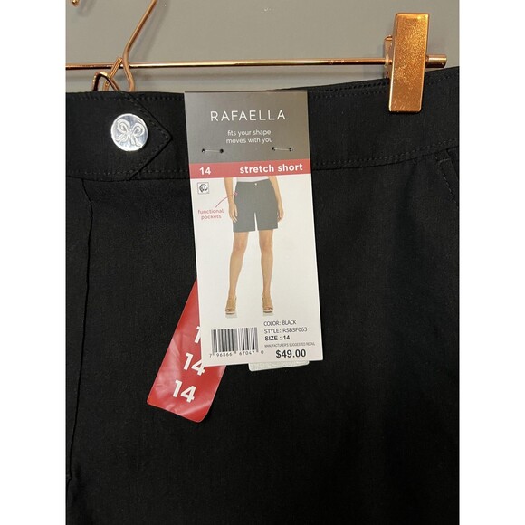 Rafaella Stretch Shorts Womens 14 Classic Fit Functional Pocket Dress Shorts - Picture 2 of 5